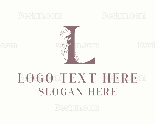 Floral Garden Letter L Logo