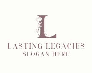 Floral Garden Letter L logo design