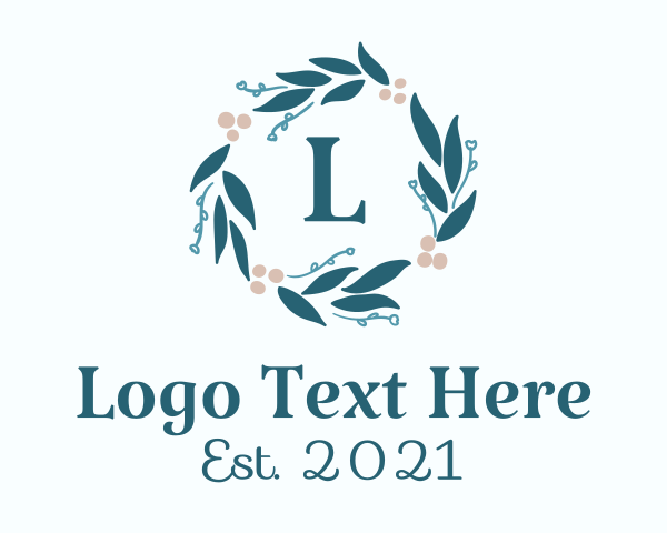 Natural Flower Wreath logo