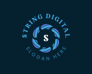 Digital Swirl Vortex logo design