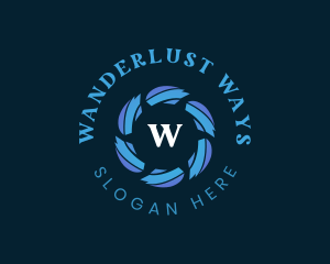 Digital Swirl Vortex logo design