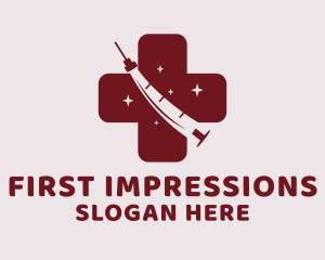 Pharmacy Syringe Vaccine logo design