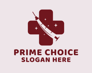 Pharmacy Syringe Vaccine logo design