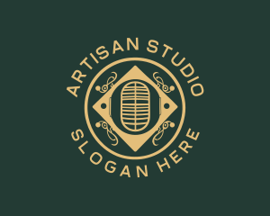 Studio Mic Podcast logo design