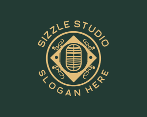 Studio Mic Podcast logo design