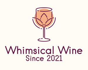 Natural Flower Wine  logo design