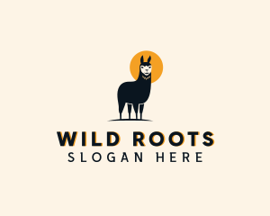 Llama Wild Animal  logo design