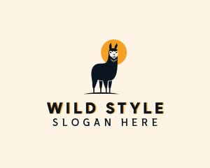 Llama Wild Animal  logo design