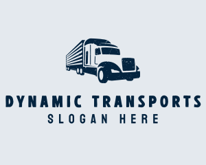 Retro Freight Trucking logo design