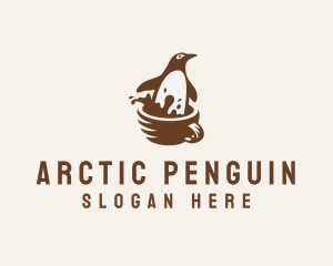 Coffee Penguin Cafe  logo design