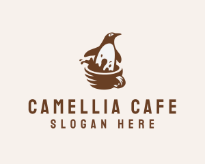 Coffee Penguin Cafe  logo design