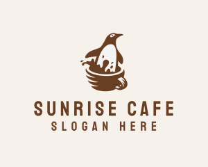 Coffee Penguin Cafe  logo design