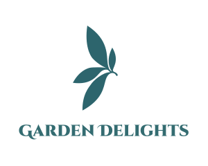 Teal Leaves Garden logo design