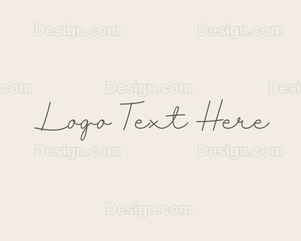 Cursive Calligraphy Handwriting Logo