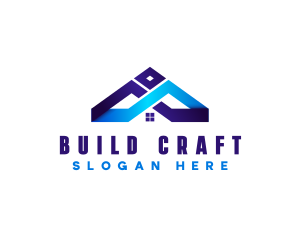 Modern House Roofing logo design