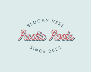 Rustic Script Style logo design