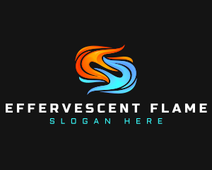 Flame Ice Ventilation logo design