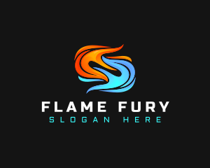 Flame Ice Ventilation logo design