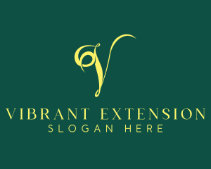 Elegant V Lettermark logo design