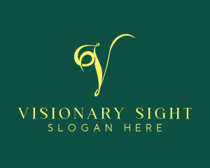 Elegant V Lettermark logo design