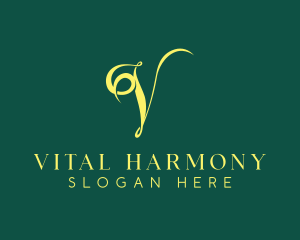 Elegant V Lettermark logo design