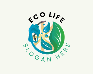 Eco Petrol Station logo design