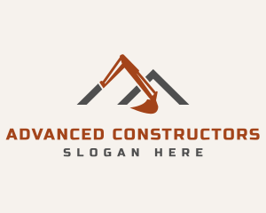 Backhoe Construction Quarry  logo design