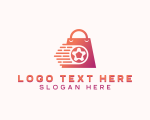 Shop - Football Shopping Bag logo design