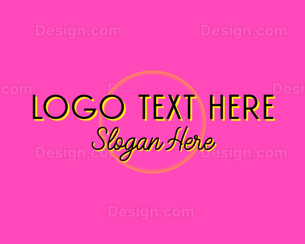 Retro Neon Fashion Logo