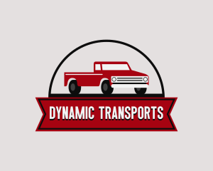 Pickup Truck Transportation logo design