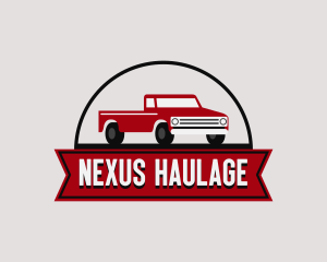 Pickup Truck Transportation logo design