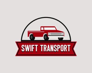 Pickup Truck Transportation logo design