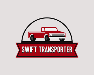 Pickup Truck Transportation logo design