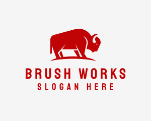 Bison Wild Animal Logo