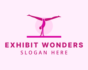 Pink Gymnast Balance logo
