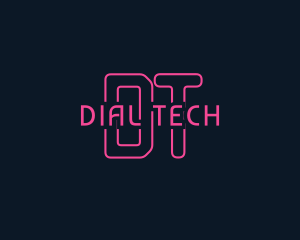 Cyber Tech Neon logo design