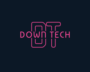 Cyber Tech Neon logo design