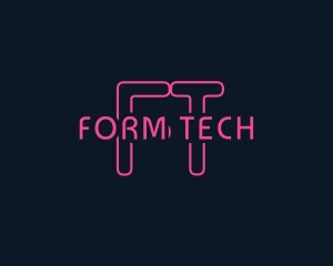 Cyber Tech Neon logo design