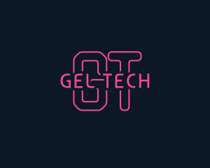 Cyber Tech Neon logo design