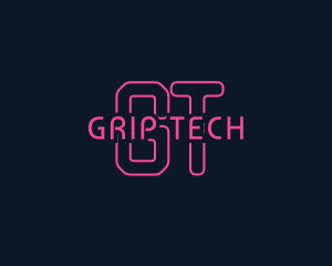 Cyber Tech Neon logo design