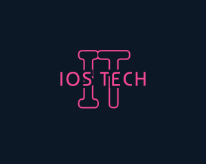 Cyber Tech Neon logo design