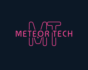 Cyber Tech Neon logo design