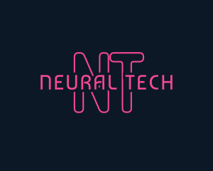 Cyber Tech Neon logo design