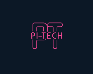 Cyber Tech Neon logo design