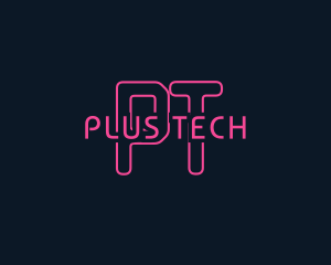 Cyber Tech Neon logo design