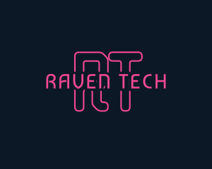 Cyber Tech Neon logo design