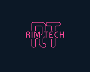 Cyber Tech Neon logo design