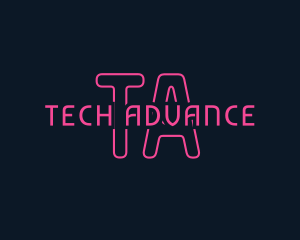 Cyber Tech Neon logo design