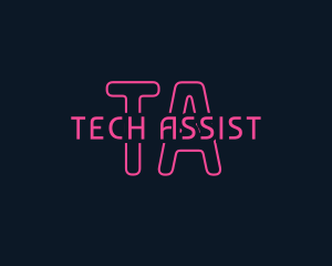 Cyber Tech Neon logo design