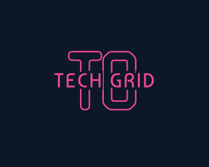 Cyber Tech Neon logo design